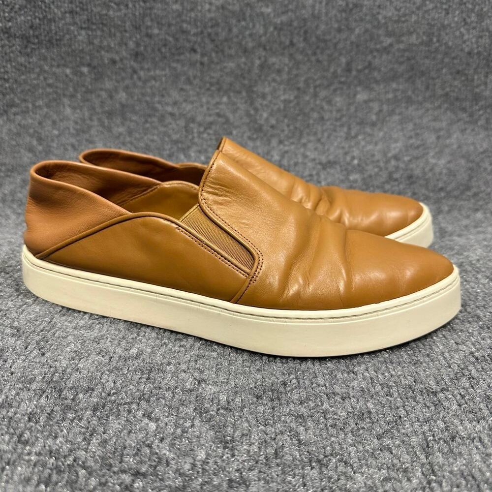 Vince Women’s Garvey Sneakers Point Toe Slip On Soft Leather Shoes Quiet Lux 8